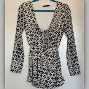 Honey Punch Printed Romper